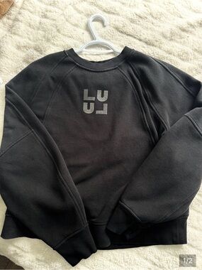 Discontinued Lululemon Jewelled Black Crewneck Sweatshirt